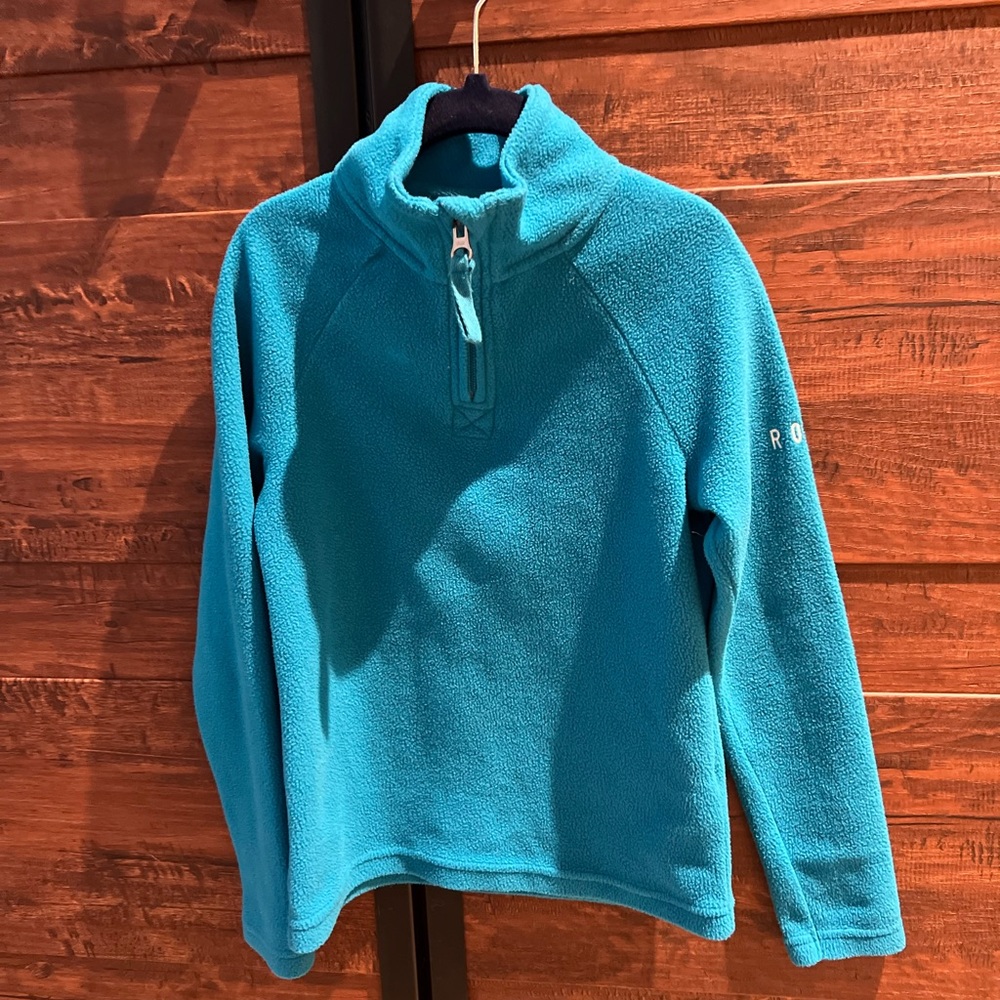 Roxy girls fleece, turquoise, size XS 5/6